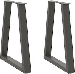 vidaXL Metallic Furniture Leg 2 Pieces Suitable...