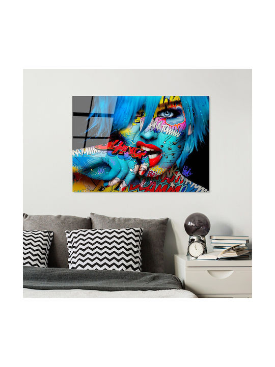 Πίνακας Γυάλινος 123bzm2205 100x70cm Multi Wallity Οριζόντιοι Γυαλί