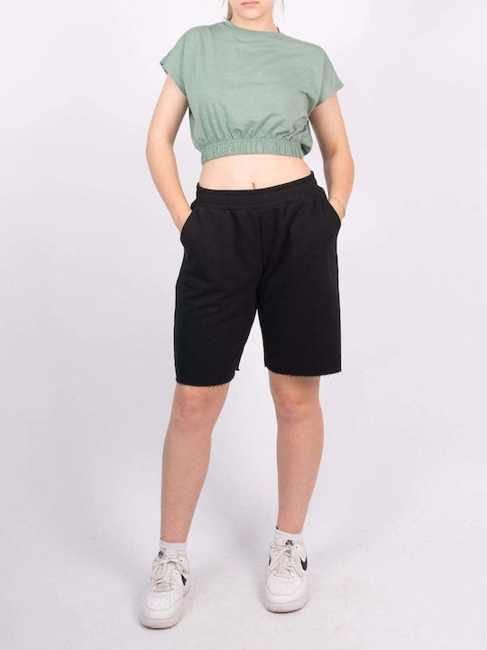 Fashioncore Γυναικεία Βερμούδα Μαύρη