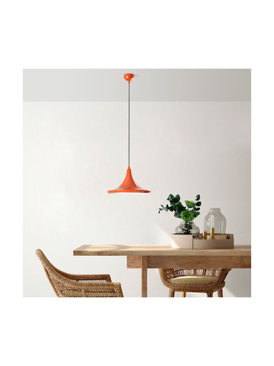 Opviq Orange Pendant Light Orange with Socket E27 30x30x117cm