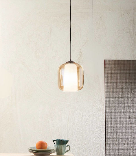 Ondaluce Pendant Light Honey with Socket E27 25x25cm