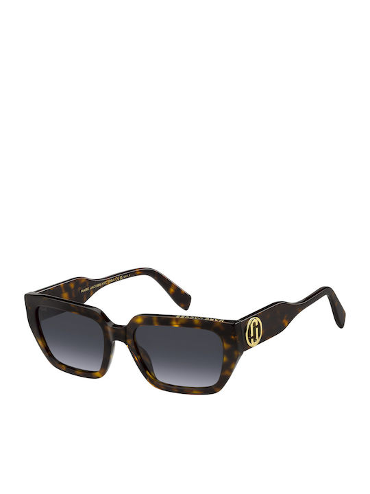 Marc Jacobs Women's Sunglasses with Brown Tartaruga Plastic Frame and Gray Gradient Lens MARC 809/S 086GB