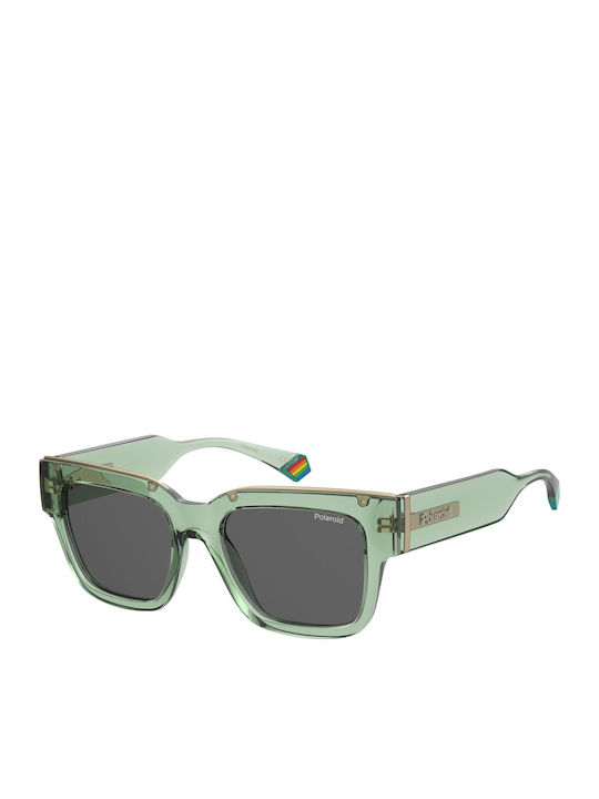 Polaroid Unisex Sunglasses with Green Plastic F...