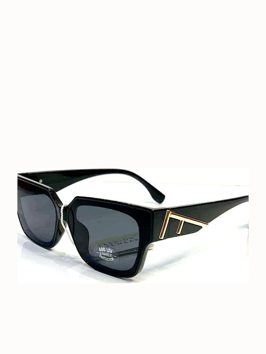 Woman's Fashion Ochelari de soare Μαύρα cu Cadru & Negru Lentilă Woman's Fashion Ochelari de soare Μαύρα cu Cadru & Negru Lentilă