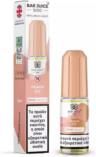 Bar Juice 5000 Έτοιμο Υγρό Αναπλήρωσης Bar Salts Peach Ice 20mg 10ml Peach Ice