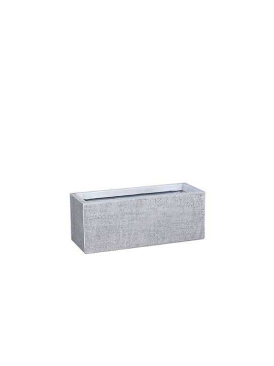 Marhome Ζαρντινιέρα Τσιμεντένια Λευκή 50x20x20εκ.