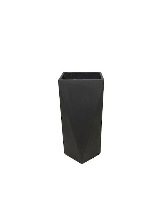 Harmony Pot Concrete Black 42x42x88cm.