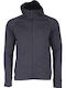 Ανδρική Ζακέτα Fleece με Κουκούλα Navy Μπλε
