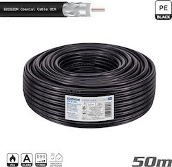 Edision Καλωδιο Coaxial Ocx-50 Cu Al Fca Pe Μαύρο 50m Edision Καλωδιο Coaxial Ocx-50 Cu Al Fca Pe Μαύρο 50m