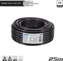 Edision Καλωδιο Coaxial Ocx-25 Cu Al Fca Pe Μαύρο 25m Edision Καλωδιο Coaxial Ocx-25 Cu Al Fca Pe Μαύρο 25m