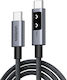 Ugreen LED USB 2.0 Cable USB-C Male - USB-C 100W PD Black 3m 35513