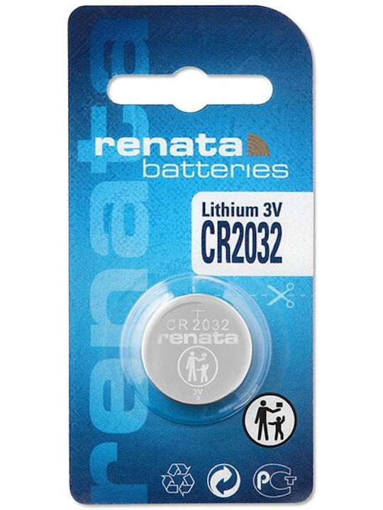 Renata Μπαταρία Λιθίου Ρολογιών CR2032 3V 1τμχ