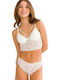 Dyana Lace Underwear Set with Bralette & Brazil White