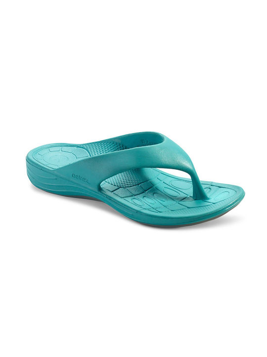 Aetrex Women's Flip Flops Turquoise