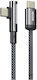 WK Braided USB 2.0 Cable USB-C Male - USB-C 65W PD Black 1m