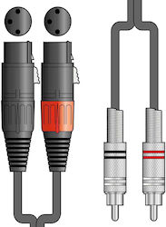 Chord 2 x XLR female - 2 x RCA male 1.5m 2R-2XF150