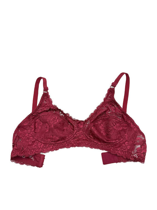 Bra without Underwire Maroon