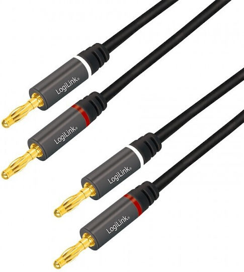 LogiLink 3,5mm Klinkenkabel 3,5mm Stecker - 3,5mm Stecker Schwarz 5m CA1211