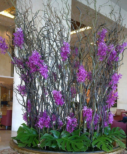 Künstliche Tischdekoration Lilac Corylus Zweige 0,80 m Durchmesser