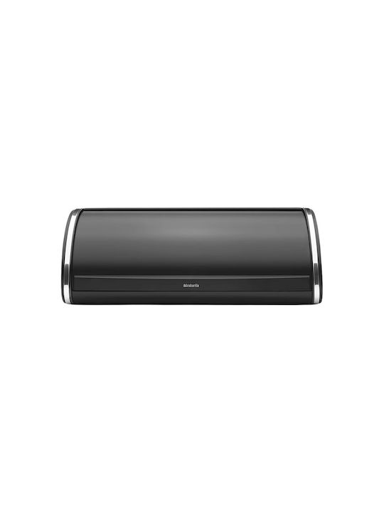 Brabantia Roll Top Ψωμιέρα Μεταλλική Μαύρη 44.5x26.2x17.3cm