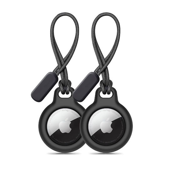 Tech-Protect Rough Chain Θήκη για AirTag σε Μαύρο χρώμα 2τμχ