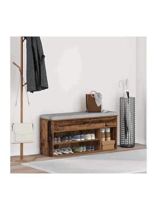Entry Furniture with Shoe Rack Coffee 102x30.5x...