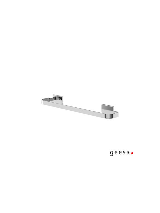 Geesa Single Wall-Mounted Bathroom Rail ​45x45cm Inox Silver