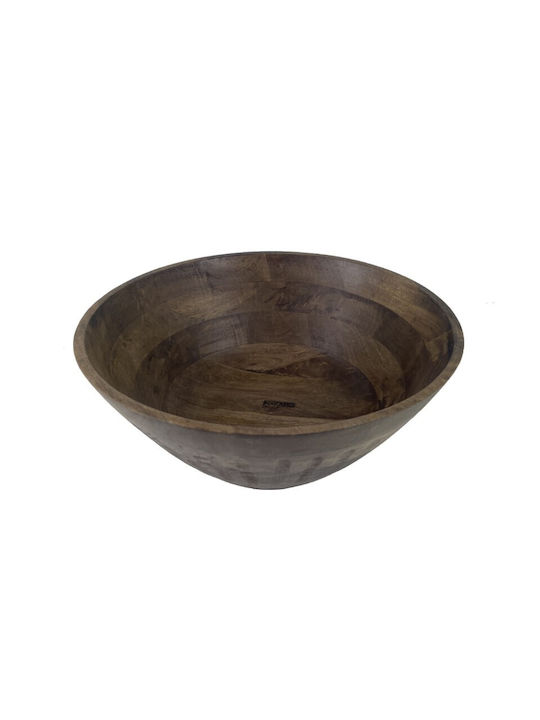 Nakaro Wood Wooden Salad Bowl Brown 45x45x20cm