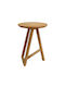 Round Side Table Wooden Natural L40xW40xH55cm.