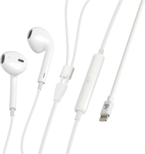 Lampa Flow Jack In-ear Handsfree Ακουστικά με Βύσμα 3.5mm Λευκό