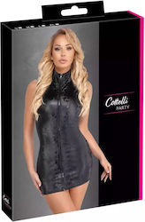 Cottelli Party Fitted Mini Dress Collar Matte Snake Skin M