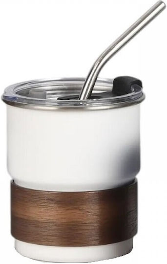 Μπουκάλι Θερμός Ανοξείδωτο / Πλαστικό 300ml White