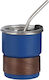 Μπουκάλι Θερμός Ανοξείδωτο / Πλαστικό 300ml Blue