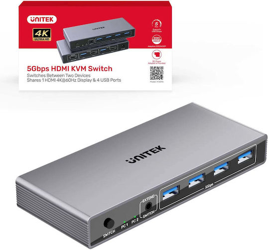 Unitek KVM & Data Switch με USB 3.0