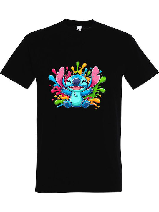 kirikoko Tricou pentru copii Black Happy Stitch...