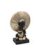 Polyresin Decorative Piece 17x8x25 cm Africa Black Gold Keskor 67285