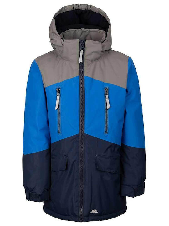 Wasserdicht Kinder Freizeitjacke mit Kapuze Blau