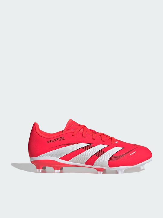 Ghete de Fotbal Pentru Copii Predator League Cu Crampoane Roșu / Alb Cloud / Negru Core
