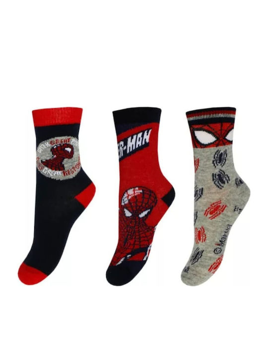 Disney Șosete pentru Copii Spiderman Multicolore 3 Perechi