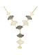 Folli Follie Mystic Petals Colier Placat cu aur