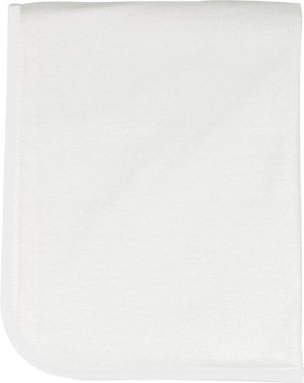 Baby Star Piping Flannel Swaddle Wrap White 85x85cm.