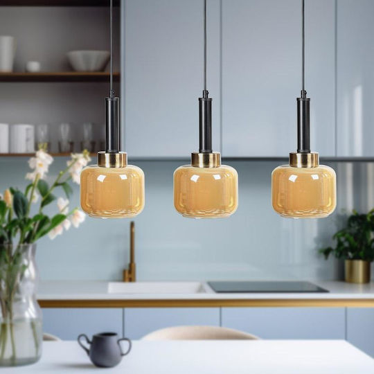 Fylliana Pendant Light Bronze with Socket E27 50x15x75cm
