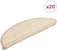 Stair Mats 20 Pieces Cream 56x17x3 cm