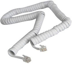 3M Σπιράλ Τηλεφωνικό Καλώδιο RJ11 6P4C 3m Λευκό (30916-215)