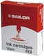 Sailor Ink Cartridges Red 12pcs