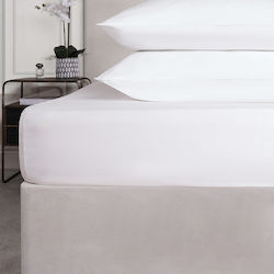 Σεντόνι Ξενοδοχείου Λάστιχο 90x200+35cm Λευκό 52% Βαμβάκι 48% Polyester 144tc Sidirela E-121-12 Σεντόνι Ξενοδοχείου Λάστιχο 90x200+35cm Λευκό 52% Βαμβάκι 48% Polyester 144tc Sidirela E-121-12