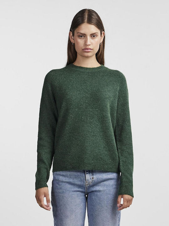 Pieces Women's Long Sleeve Sweater Green