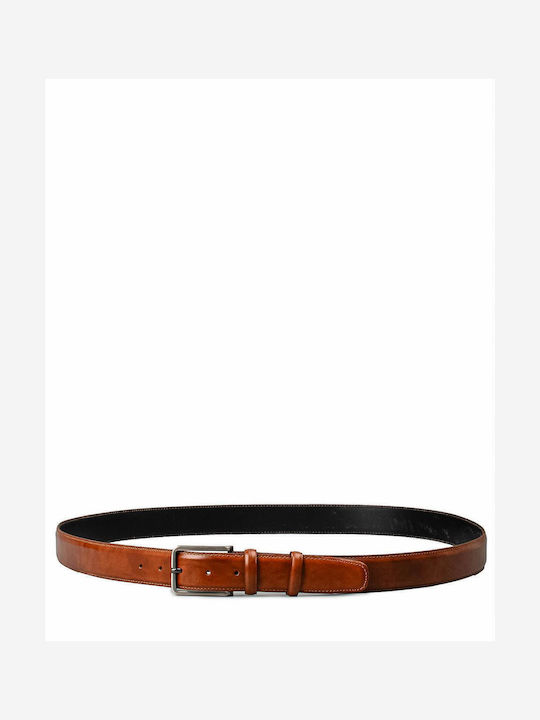 Ανδρική Δερμάτινη Ζώνη Charles Frank Belt Xxxxl Taba Ταμπα