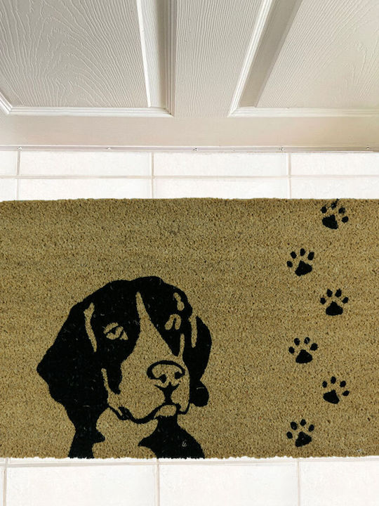 Coconut Fiber Entrance Mat Dog Tracks Sl8591 45x75 San Lorentzo 8591