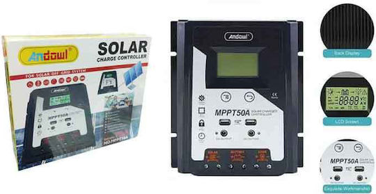 Andowl Photovoltaic Charging Regulator Mppt 50a Solar Charge Controller
